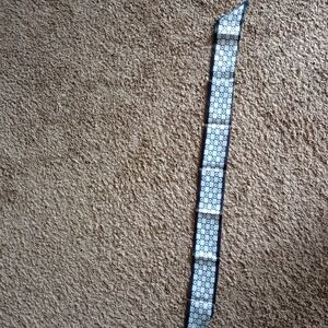 Geometric purse Scarf.Pattern Long Skinny Scarf in White, Grey and black